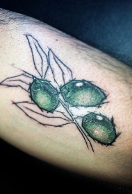 小腿好看的橄榄枝纹身图案