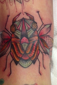 彩色漂亮的昆虫纹身图案