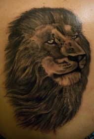 黑色的狮子纹身图案