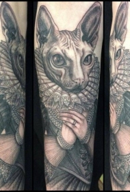 斯芬克斯猫与文艺复兴时期的服饰纹身图案