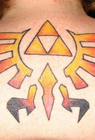 彩色的三角图腾符号纹身图案