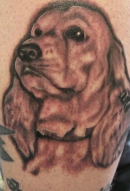 大耳朵猎犬的狗纹身图案