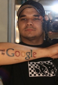 手臂才会谷歌英文符号纹身图案