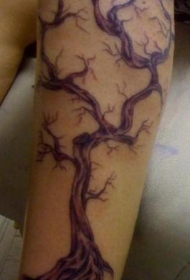 精美个性的枯萎树纹身图案