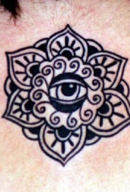 梵花眼睛个性纹身图案