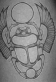 埃及神圣的太阳甲虫纹身图案