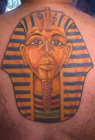 埃及法老黄金面具纹身图案