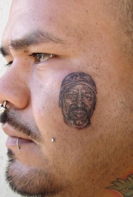 男子脸部人脸肖像纹身图案