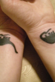 情侣手腕恐龙纹身图案