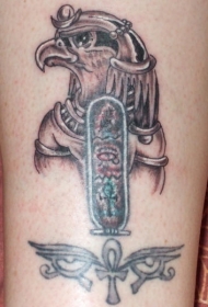 埃及神神像十字架纹身图案