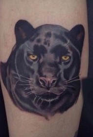 可爱的豹子头像纹身图案