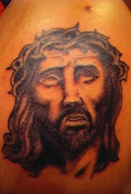 荆棘冠耶稣纹身图案