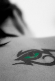 绿色的荷鲁斯之眼纹身图案