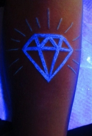 隐形荧光钻石纹身图案