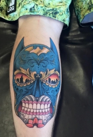 墨西哥风格图腾蝙蝠侠纹身图案