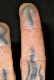 手指简约不同的标志纹身图案