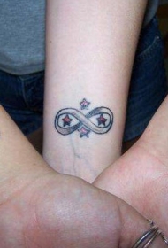 兄弟手腕永恒符号友谊纹身图案