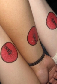 手腕上的日本符号友谊纹身图案