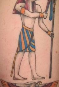 古埃及神像彩绘纹身图案
