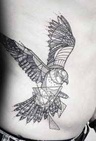 车类鹰几何风格纹身图案