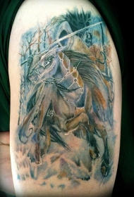 大臂指环王幽灵骑士纹身图案