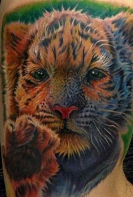 可爱好看的小老虎纹身图案