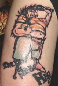 手臂彩色一条腿的海巫婆纹身图片