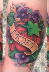 手臂彩色大番茄纹身图片