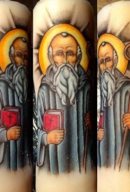 手臂彩绘宗教主父纹身图案