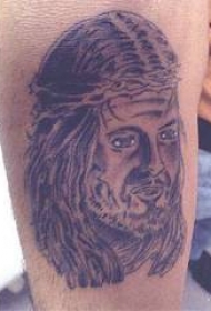 手臂宗教耶稣肖像纹身图案