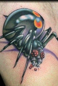 手臂现实的带毒蛛蜘蛛纹身图案
