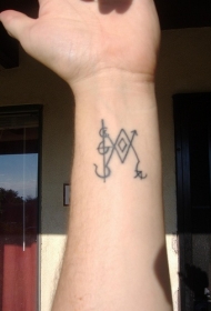 手腕内侧的神秘符号纹身图案