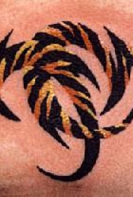 部落老虎纹路纹身图案