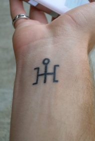 手腕上的天王星魔力符号纹身图片