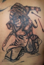 战斗战士纹身图案
