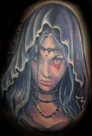 3d恶魔女人纹身图案