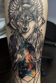 狼与宇宙纹身