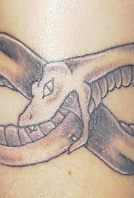 蛇无限符号纹身图案