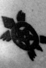 黑色乌龟图腾纹身图案