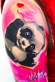 一组既可爱又霸气的小熊猫纹身小动物纹身图案