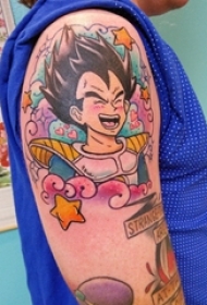 日本动漫人物的纹身彩色的贝吉塔纹身图片