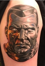 人物肖像纹身 男生手臂上黑灰纹身人物肖像纹身经典图案
