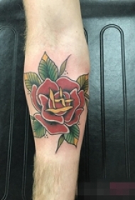 女生手臂上彩绘技巧植物素材花朵纹身图片