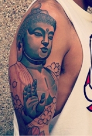多款佛教的经典吉祥物弥勒佛创意精致纹身图案