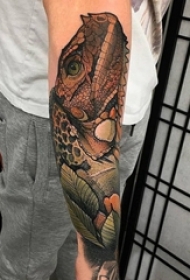 鳄鱼纹身男生手臂上霸气鳄鱼纹身图片