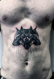 来自希腊的创意图腾地狱三头犬纹身图案