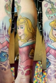 迪士尼公主纹身 女生手臂上迪士尼公主纹身图片