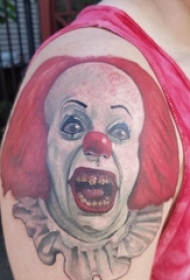 纹身小丑图案 男生手臂上小丑纹身图案
