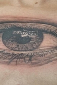 眼睛纹身 男生锁骨下眼睛纹身图片