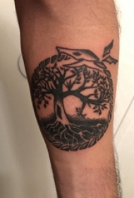 生命树纹身图案 男生手臂上生命树纹身图案